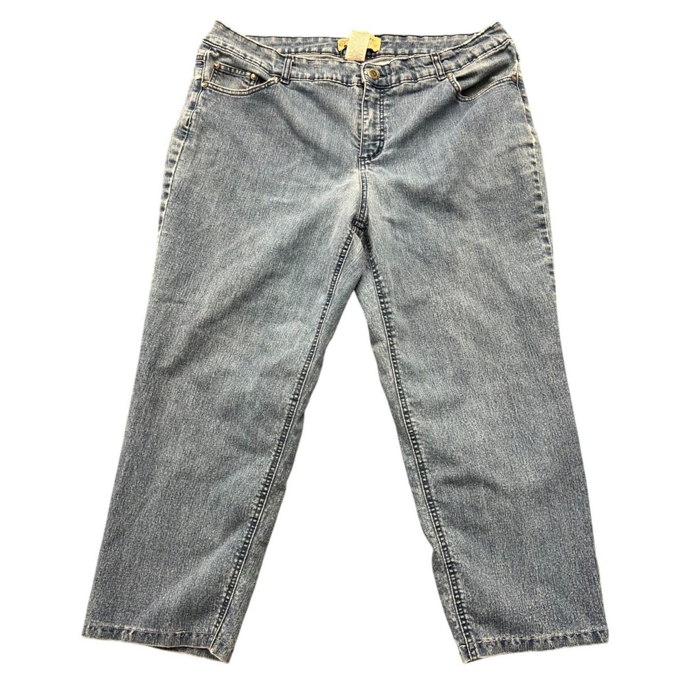 Just My Size Jeans Womens 20W Blue Straight Leg Denim Cotton Stretch High Rise